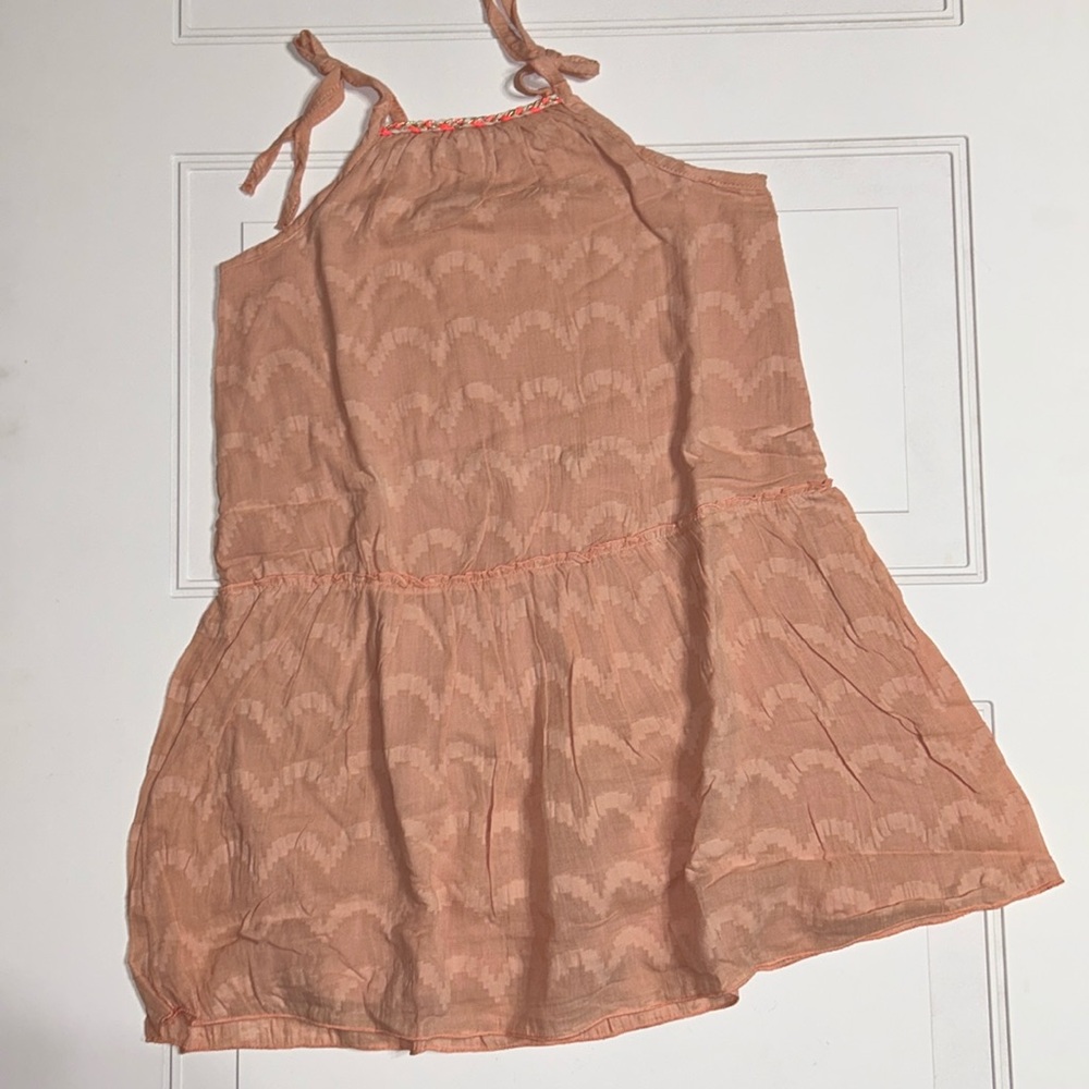 Miki Miette Girls 10Y Santa Fe-Southwest Style Dress Adjustable Shoulder Ties